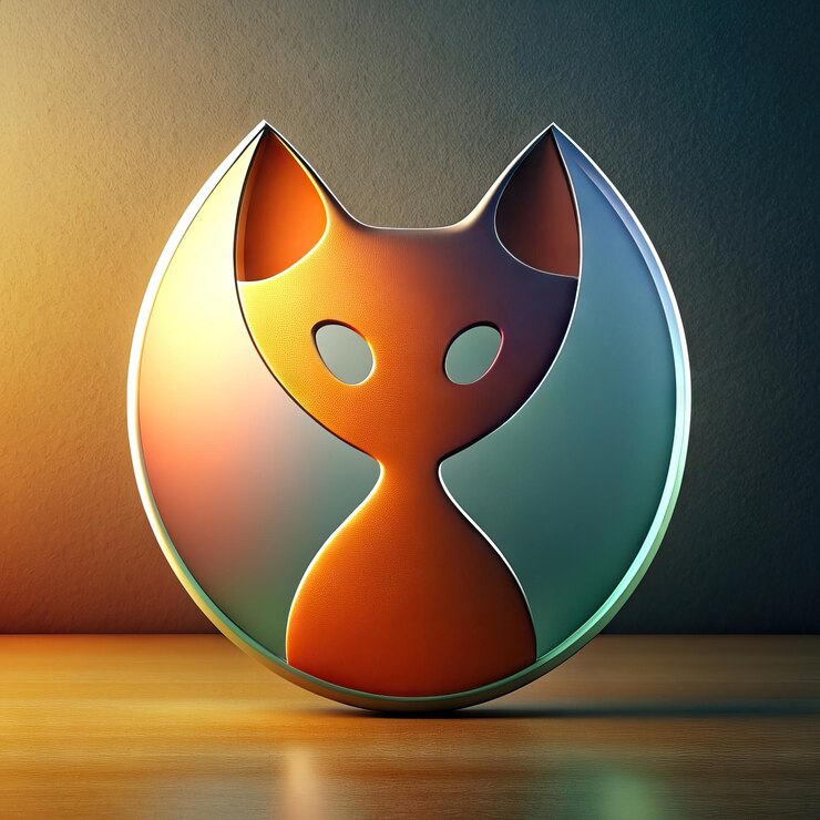Foto ilustración de gato minimalista