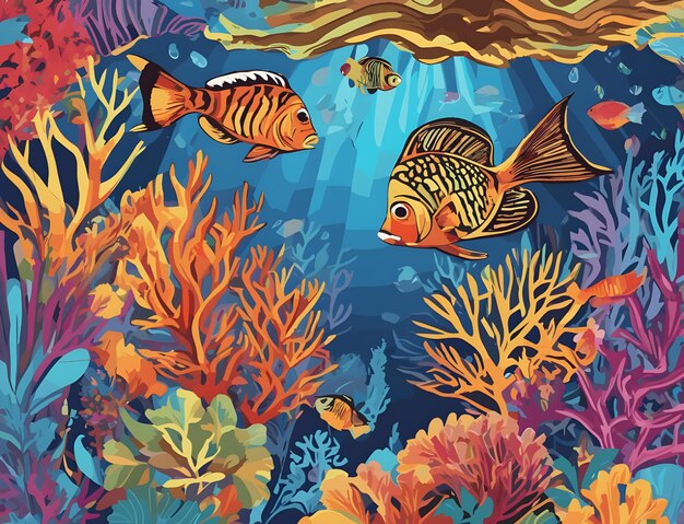 Foto ilustración de la generación de sealife