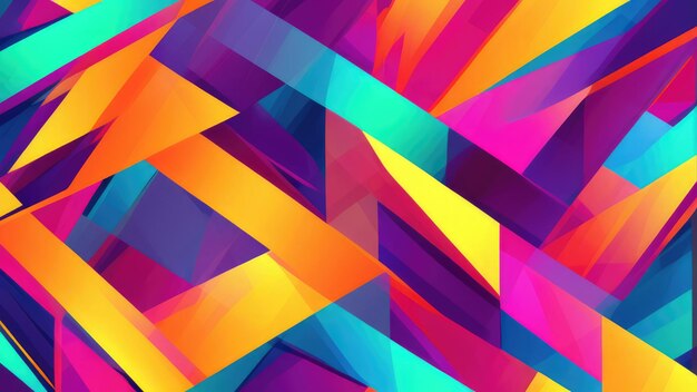 Foto ilustración generada por ai fondo abstracto con patrones geométricos brillantes colores brillantes y formas angulares