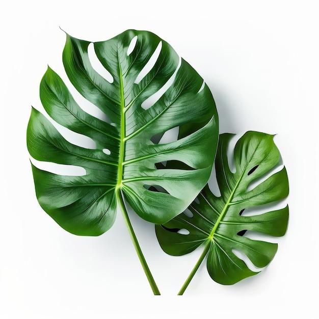 Ilustración generada por Ai Hoja de monstera verde Planta tropical