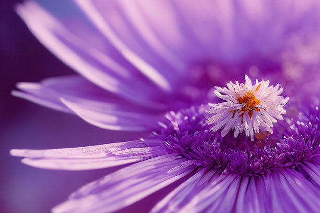 Una ilustración generada por la IA de una hermosa flor de aster