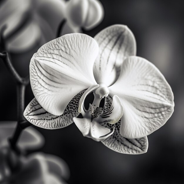 Una ilustración generada por la IA de una hermosa flor de orquídea polilla