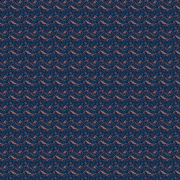 Ilustración generada por la IA de un telón de fondo abstracto vibrante con un patrón geométrico de montañas