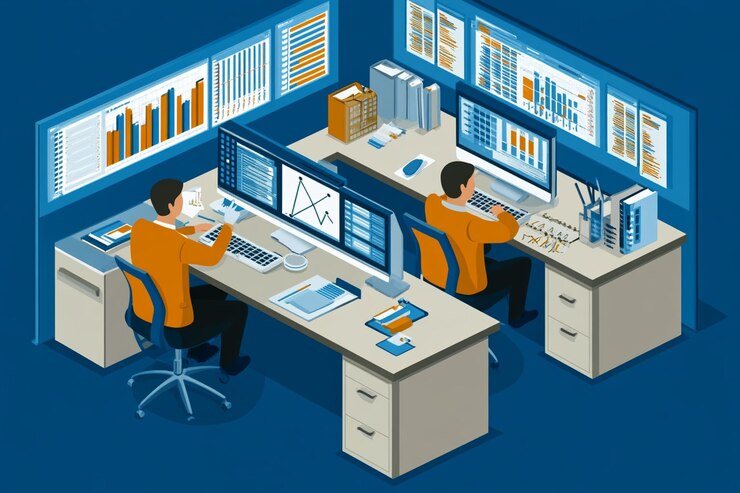 Foto ilustración de gestión de proyectos de oficina