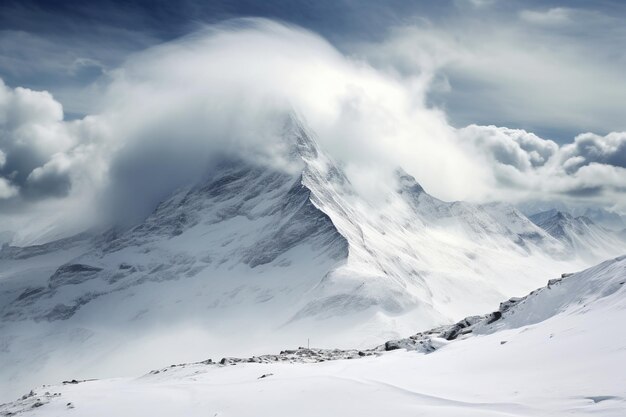 Ilustración de Gipfel ber den Wolken en invierno