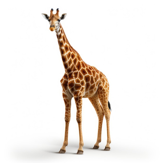 Ilustración girafa vista blanca