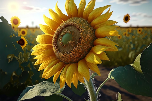 Ilustración de girasol