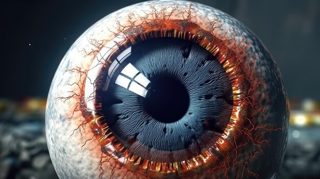 Foto ilustración del globo ocular humano