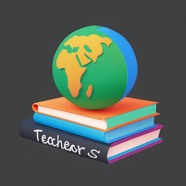Foto ilustración en gradiente para la celebración del día mundial de los maestros