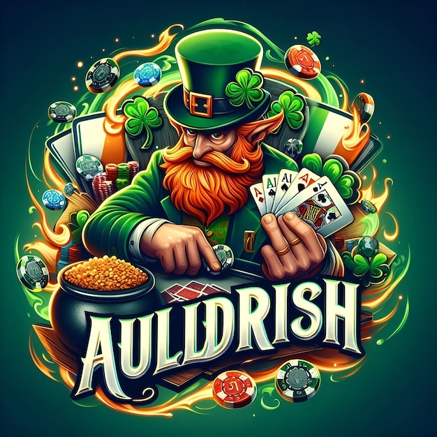 Ilustración gráfica irlandesa diseño de camiseta Ai Generado