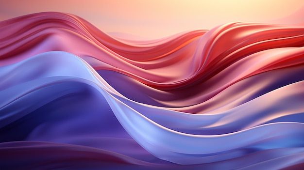 Ilustración gráfica de papel tapiz reflectante ondulado colorido para papel tapiz banner fondo tarjeta y portada de libro o sitio web líneas abstractas ai generativo