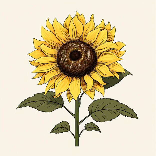 Foto ilustración gratuita de clipart de girasol vectorial