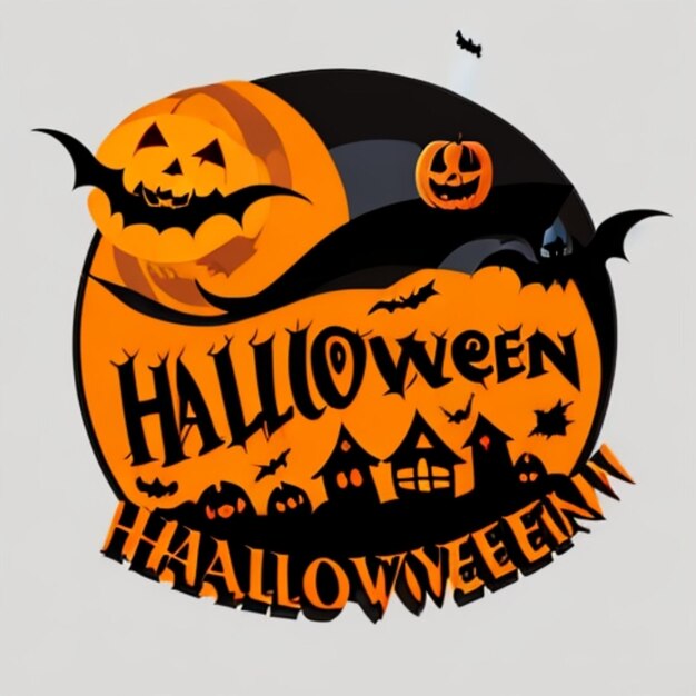 Ilustración gratuita de Halloween vectorial con silueta del castillo en la luna brillante y árboles muertos cerca de cem