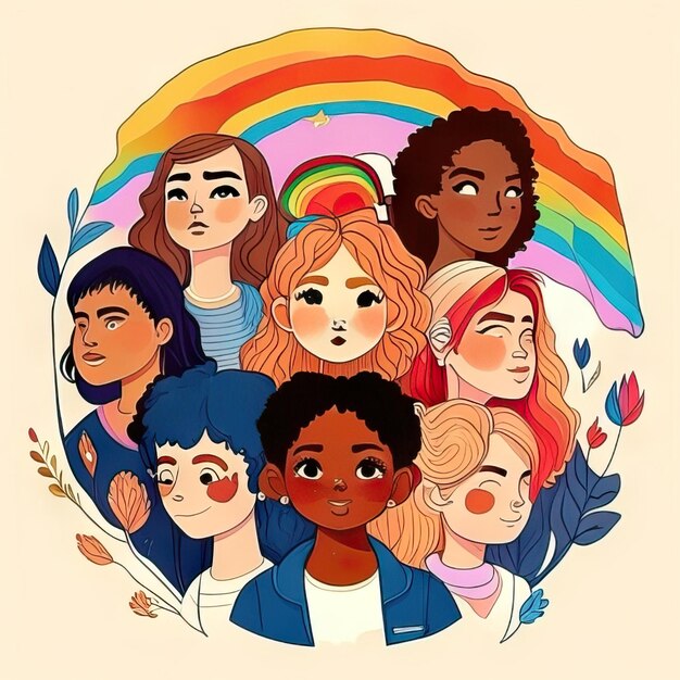 Foto ilustración de un grupo de personas