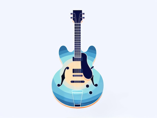 Ilustración de guitarra para banner