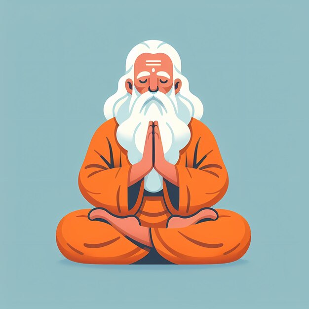 Ilustración para Guru Purnima en estilo plano