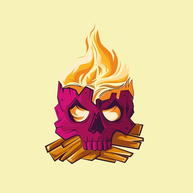 Ilustración de Halloween de Calabera
