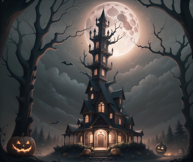 Ilustración de halloween para la fiesta de halloween