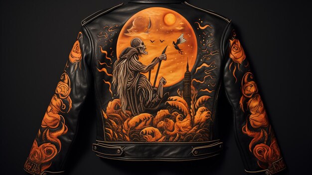 Ilustración de Halloween en un fondo oscuro Diseño de camiseta