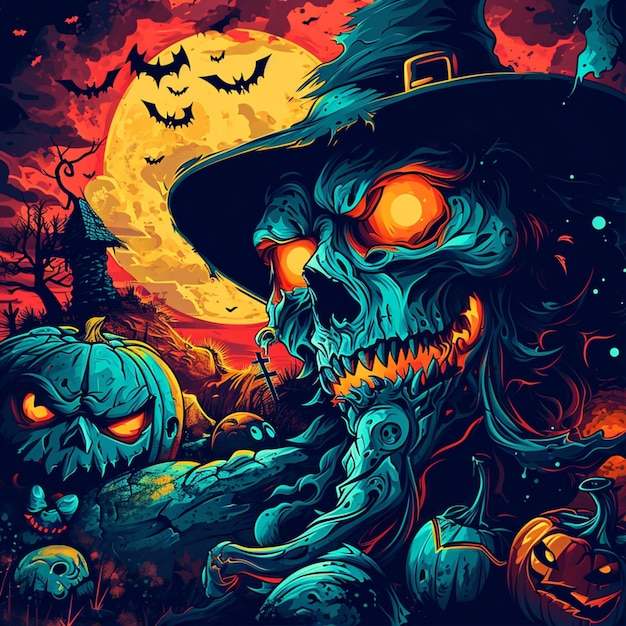 Ilustración de Halloween