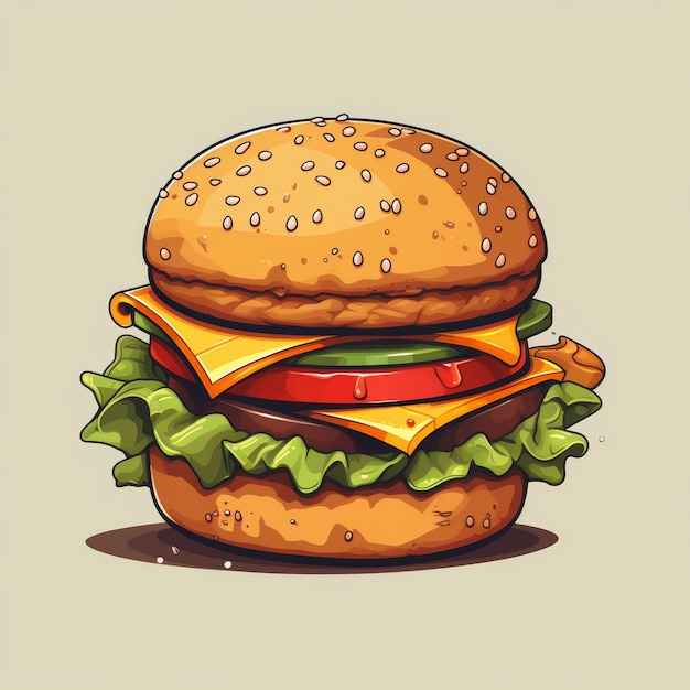 Ilustración de la hamburguesa