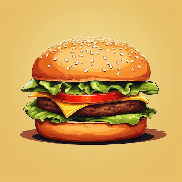 Ilustración de la hamburguesa