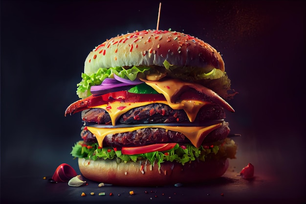 Ilustración de hamburguesa