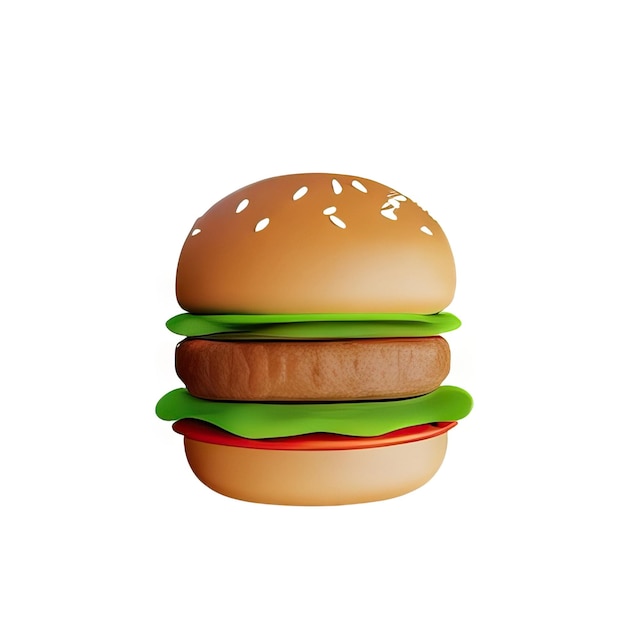 Ilustración de hamburguesas en 3D