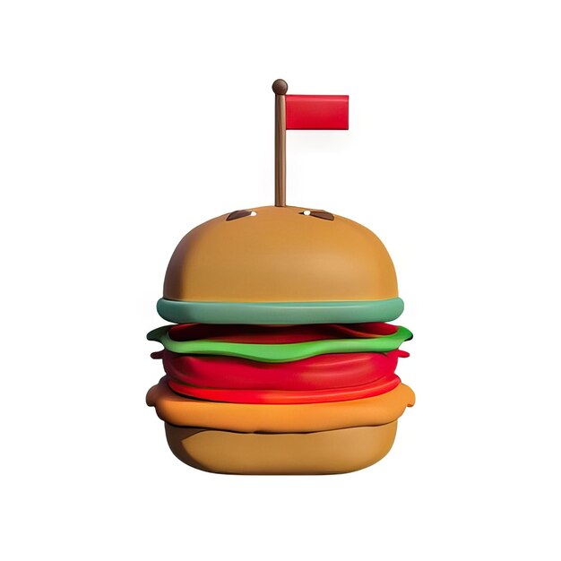 Foto ilustración de hamburguesas en 3d