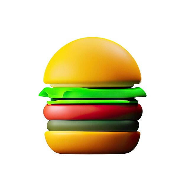 Foto ilustración de hamburguesas en 3d