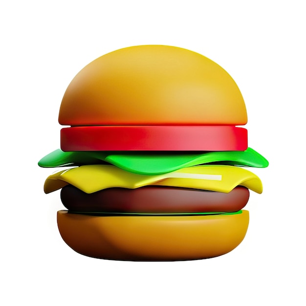 Foto ilustración de hamburguesas en 3d
