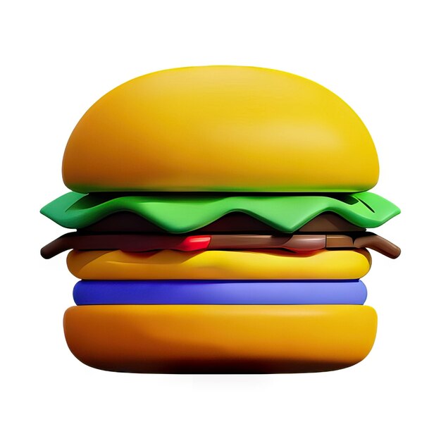 Foto ilustración de hamburguesas en 3d