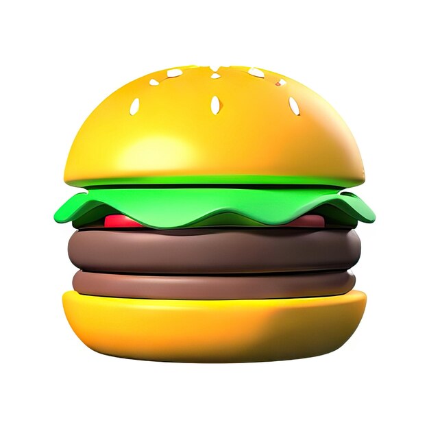 Foto ilustración de hamburguesas en 3d