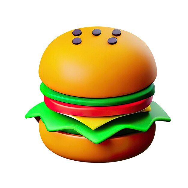 Foto ilustración de hamburguesas en 3d