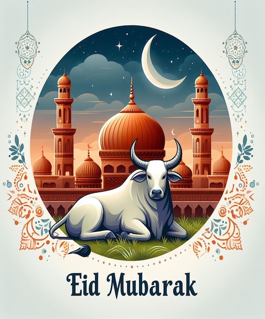 Foto esta ilustración está hecha para el mega evento islámico eid ul adha