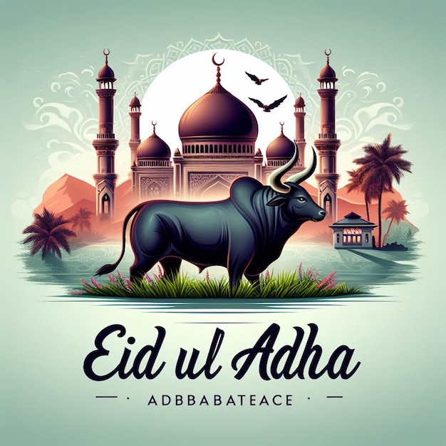 Foto esta ilustración está hecha para el mega evento islámico eid ul adha