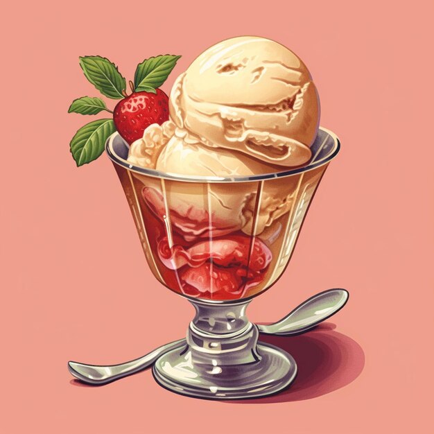 Foto ilustración de un helado de dátiles