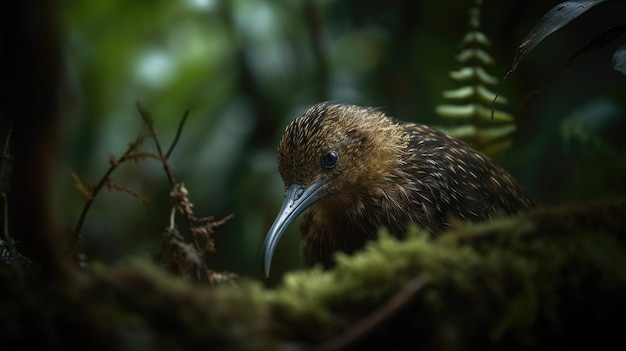 Ilustración de un hermoso pájaro visto de cerca