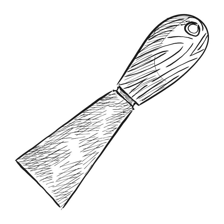 Foto ilustración de una herramienta de paleta vintage png de fondo transparente