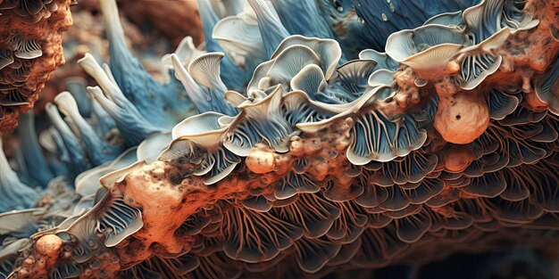 Ilustración hiperrealista de la micro naturaleza