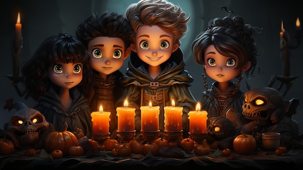 Ilustración de hocus pocus de halloween