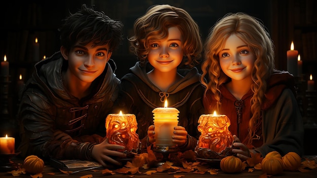 Ilustración de hocus pocus de halloween
