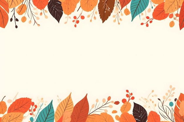 Ilustración de las hojas de otoño