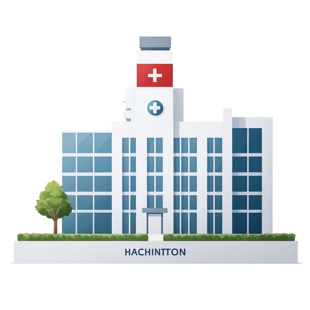 Ilustración de un hospital