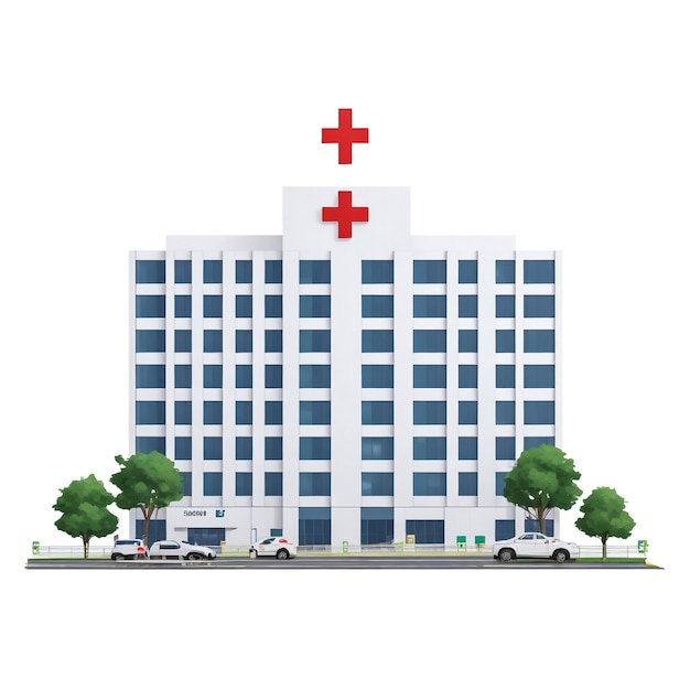 Ilustración de un hospital