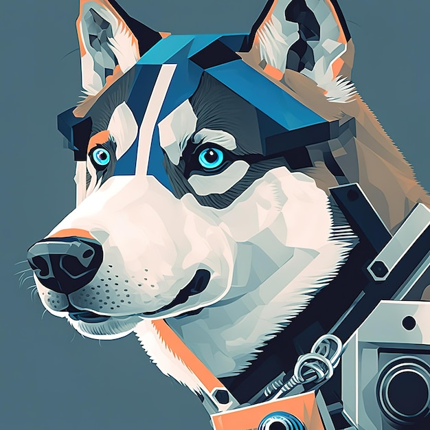 Ilustración de husky