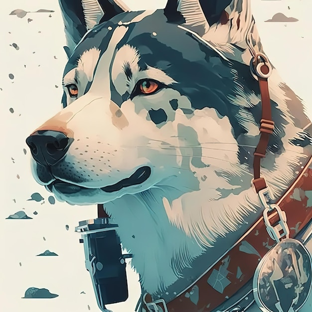 Ilustración de husky