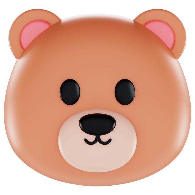 Foto ilustración del icono 3d de animoji muy lindo