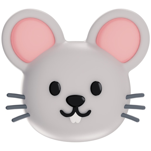 Foto ilustración del icono 3d de animoji muy lindo