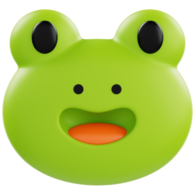 Foto ilustración del icono 3d de animoji muy lindo